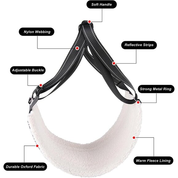 Portable Dog Sling for Back Legs Adjustable Harness for Dogs Hind Leg Support S - Picture 3 of 9